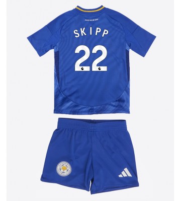 Leicester City Oliver Skipp #22 Hemmakläder Barn 2024-25 Kortärmad (+ Korta byxor)